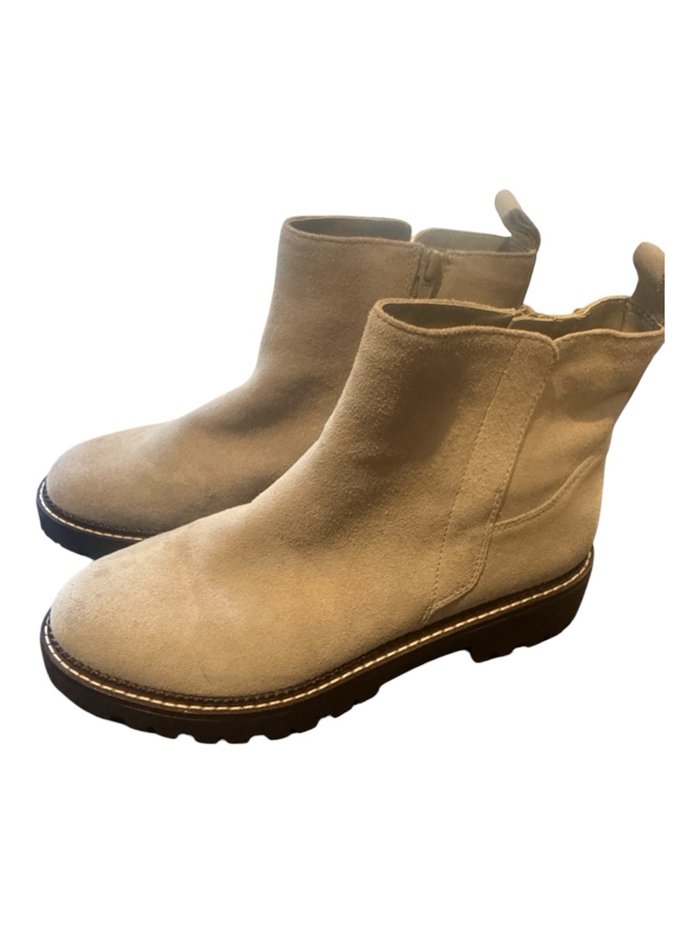 Nordstrom Miller 2 Beige Taupe Suede Leather Water-Resistant Ankle Boots